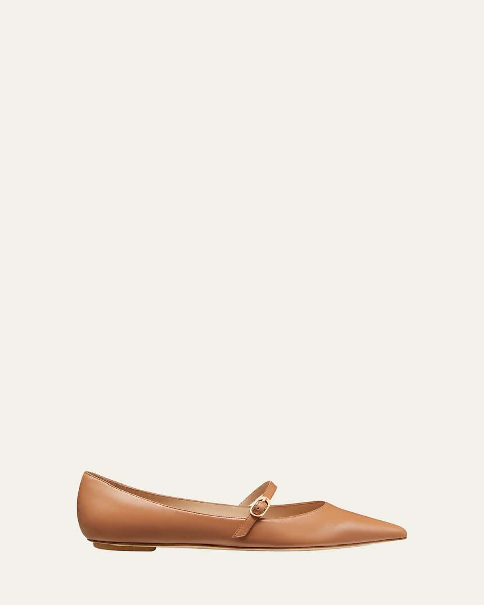 Emilia Leather Mary Jane Ballerina Flats